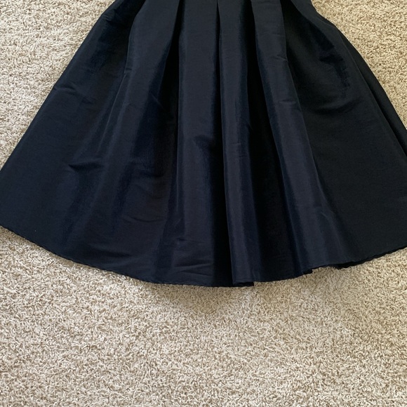 Fashionomics Best Cody side zipper, black shimmer fit and flare skirt midi SZ S - Picture 3 of 10